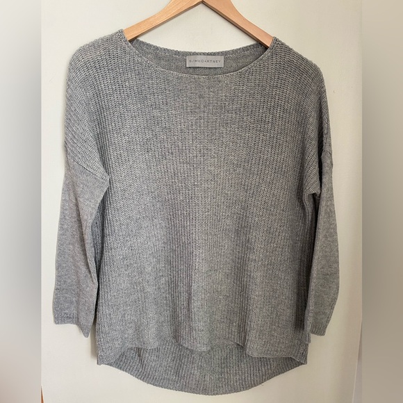 Stella McCartney Sweaters - Stella McCartney Grey Knit High-Low Sweater Grey Size Medium
